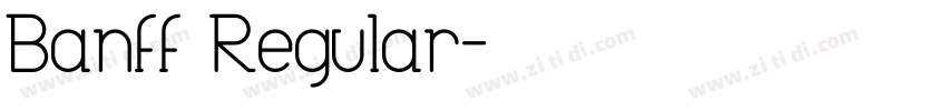 Banff Regular字体转换